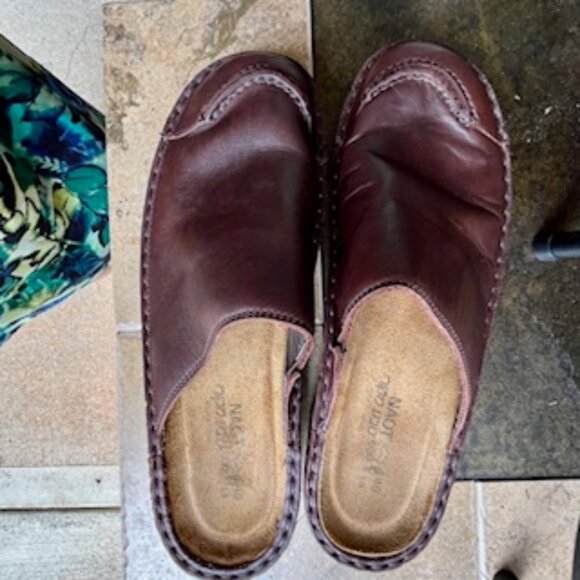 Vintage Naot Women's Brown Leather Comfort Clog w/Removable Footbed. Size 9 - Picture 1 of 12